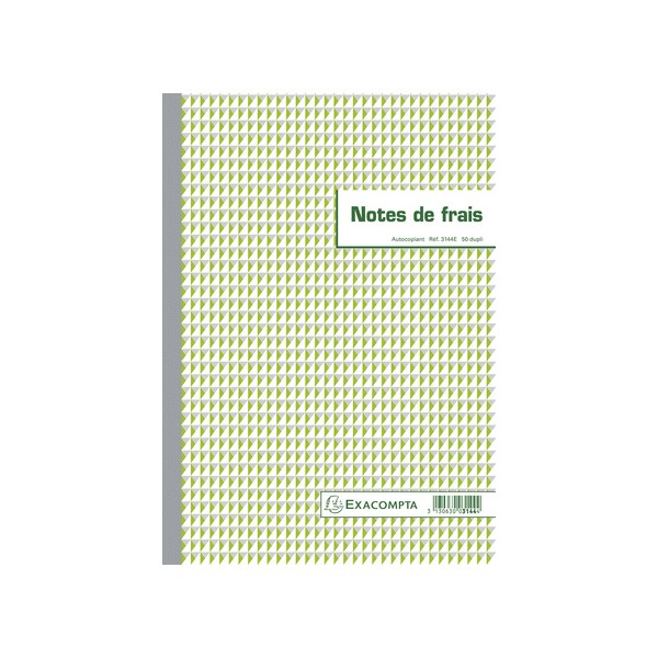 Manifold "Notes de Frais", 297 x 210 mm vertical