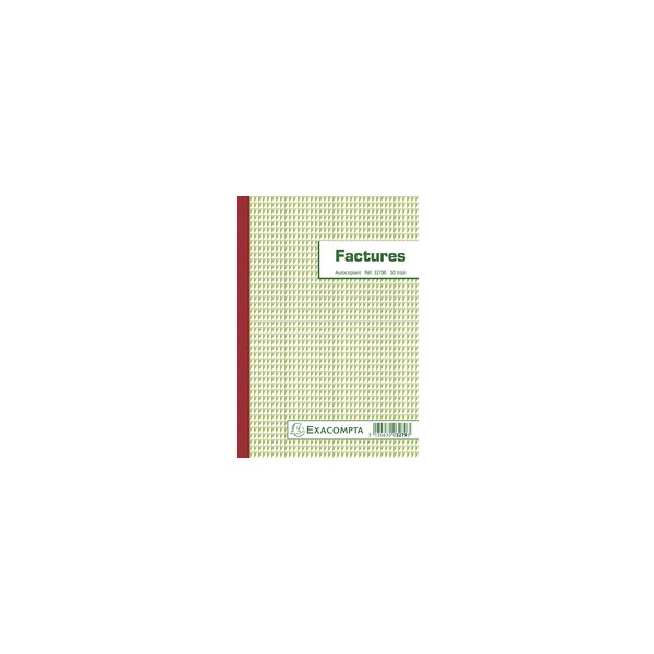 Factures avec mention TVA 21x14,8cm 50 feuillets tripli autocopiants