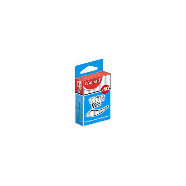 Craie pour tableau WHITE'PEPS, rond, blanc